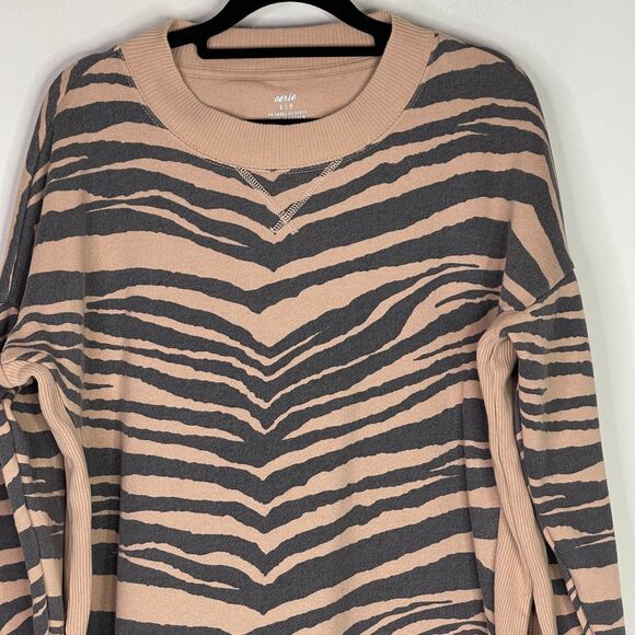 Aerie Good Vibes Tiger Stripe Oversized Sweater Women's Size Small - Picture 4 of 9